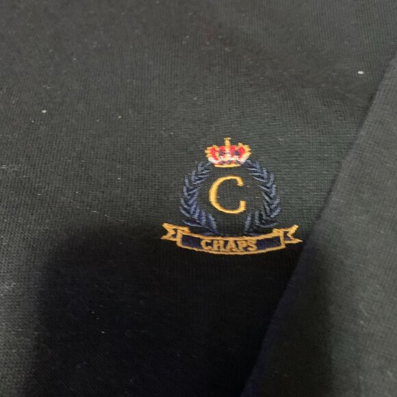 NWT Chaps Black 3/4 Zipper Men;s Top - Picture 2 of 3